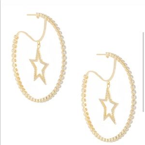 Adina’s jewels star hoop earrings